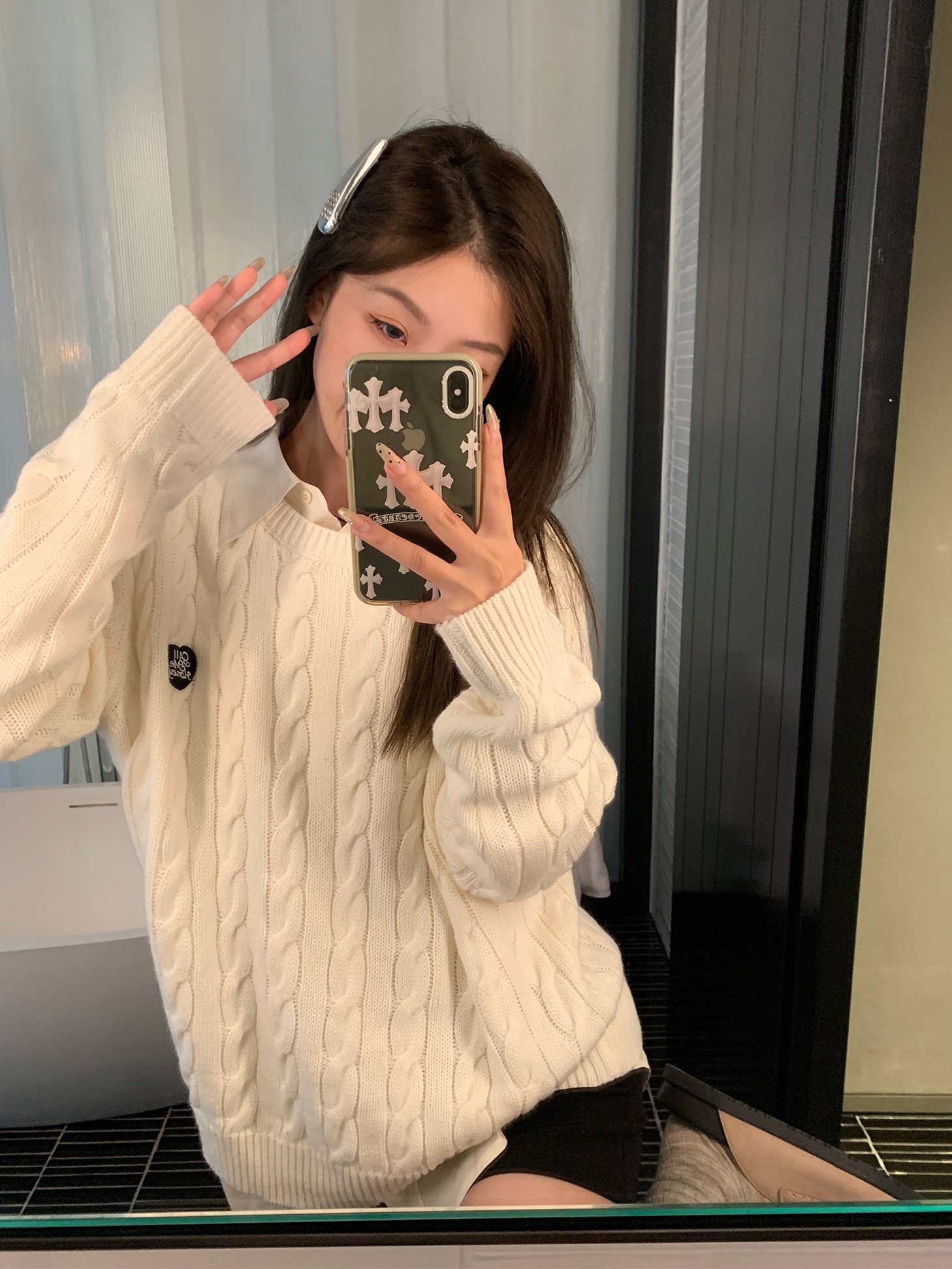 韓系溫柔復古軟糯慵懶毛衣女秋冬季新款寬鬆設計感小眾針織衫上衣
