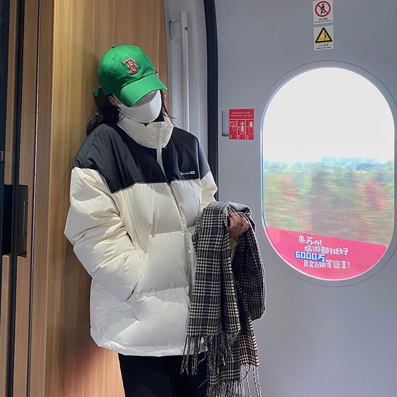 棉服#羽絨棉服女2023新款冬季棉衣中長款韓版寬鬆加厚棉襖外套