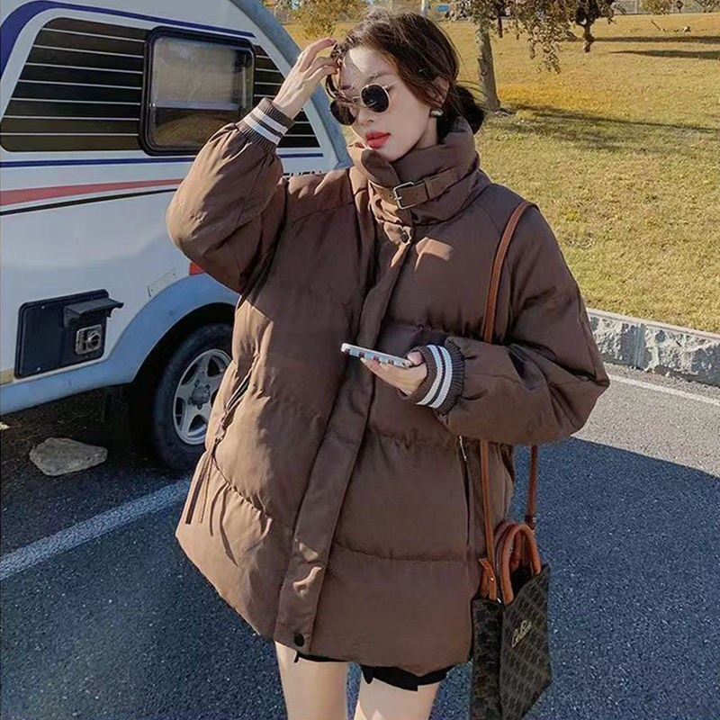 棉服#羽絨棉服棉襖女潮2023年冬新款小眾短款寬鬆麵包服韓版港風