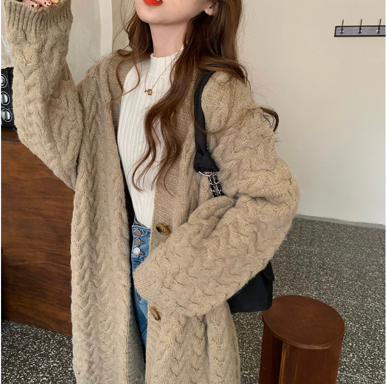 中長款毛衣女寬鬆外穿秋冬新款韓版慵懶風外套洋氣上衣服