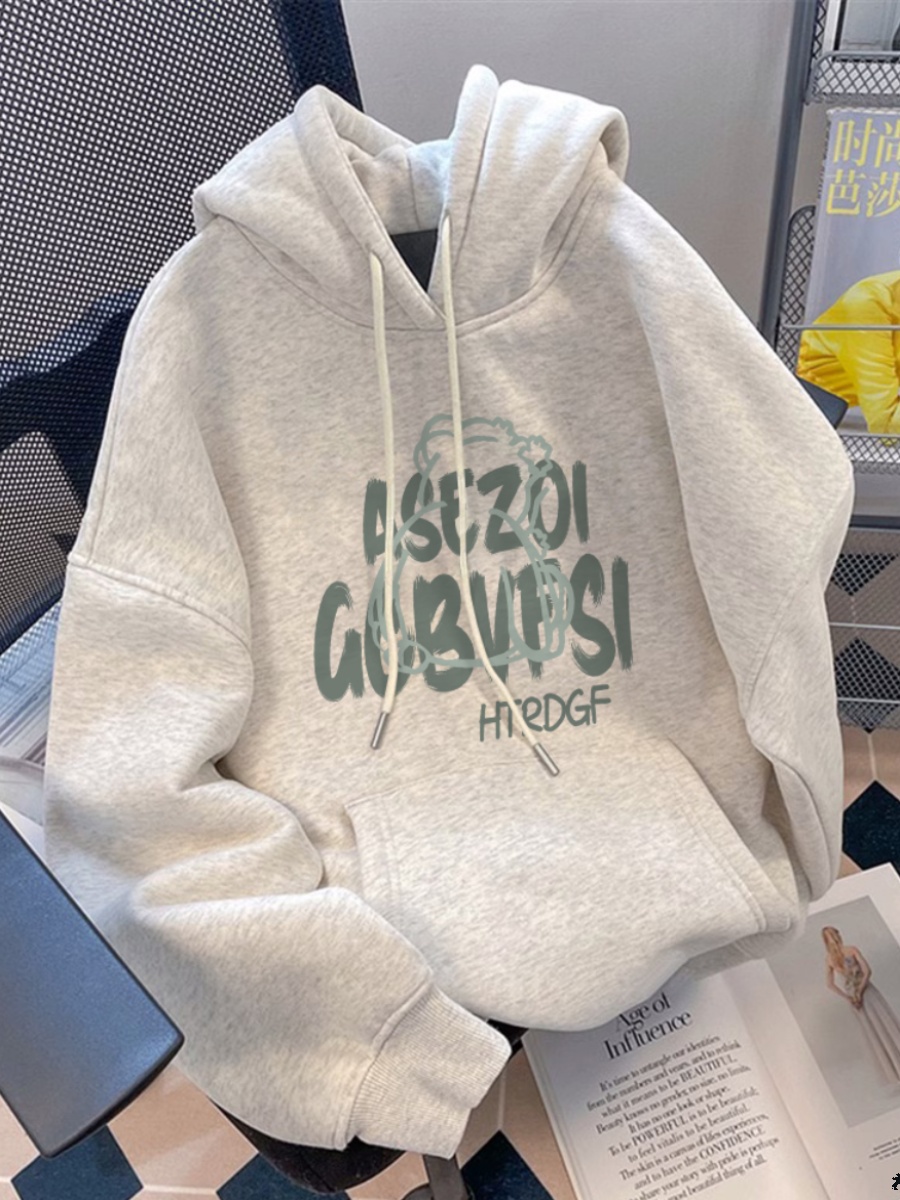 早秋季連帽oversize衛衣運動外套潮ins女春秋2023新款秋冬裝