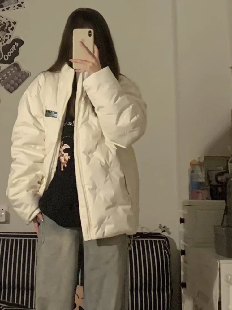 2023年新款冬季高級感超好看棉衣女夾棉韓系羽絨棉服學生棉襖外套