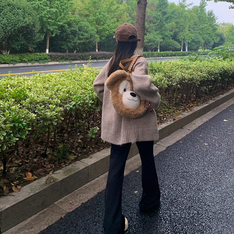 慵懶風復古v領針織開衫毛衣外套女秋冬季2023新款中長款寬鬆上衣