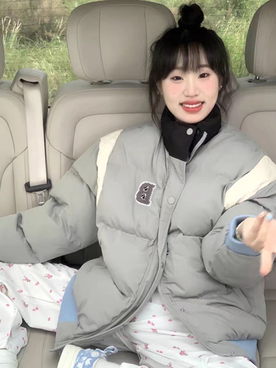 Down jacket, cotton-padded jacket, women's winter new Korean version, small man's bread coat, cotton-padded jacket, thickened retro casual cotton-padded jacket