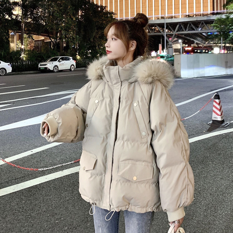 羽絨棉服2023年新款女裝冬季加厚短款棉衣棉襖寬鬆顯瘦派克服外套