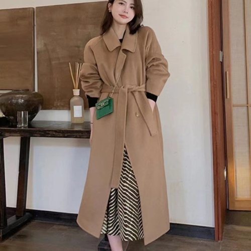 Coat women's autumn and winter 2023 new high-end temperament mid-length woolen coat