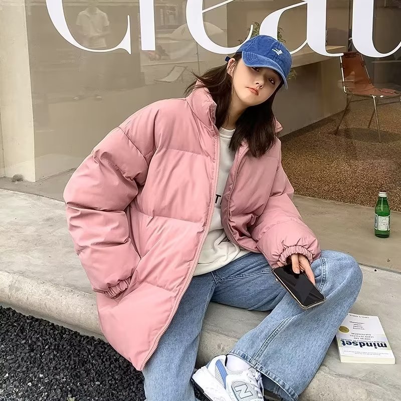情侶裝冬季羽絨棉服大碼2023新款潮流小眾加厚麵包服寬鬆棉衣外套