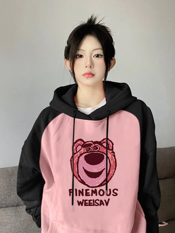 怒推！巨好穿！插肩袖衛衣女秋冬新款加絨連帽寬鬆設計感小眾外套