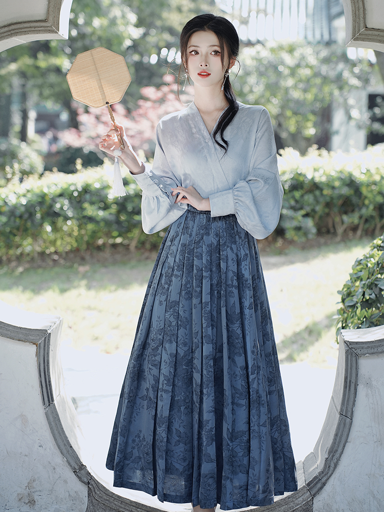 新中式復古國風改良宋制復古套裝顯瘦春季新女