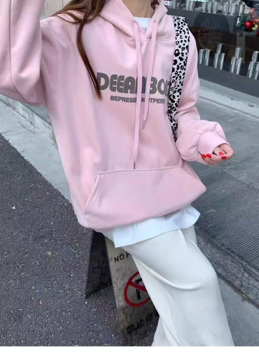 衛衣女2023新款加絨加厚連帽減齡上衣