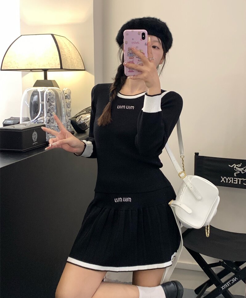 實拍外貿拼刀刀專場2023新款針織衫女韓國東大門網紅同款GLYP毛衣
