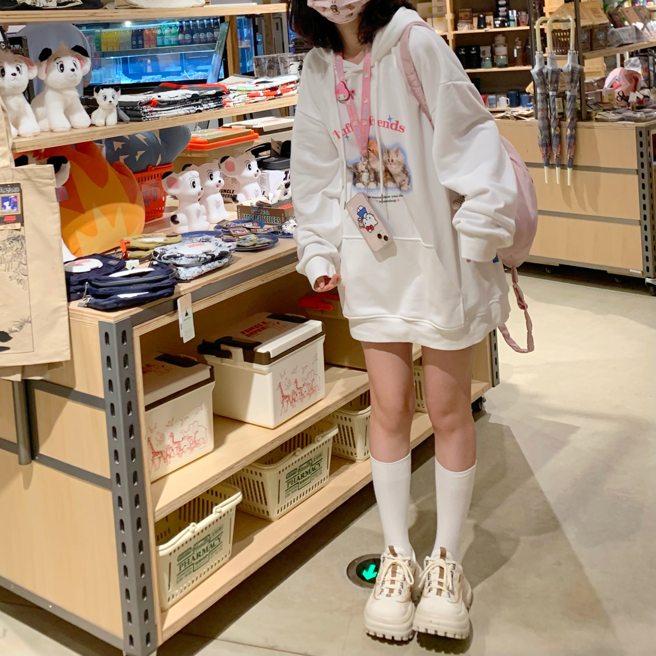 食毛華棉複合牛奶絲320克/銀狐絨400克連帽衛衣女