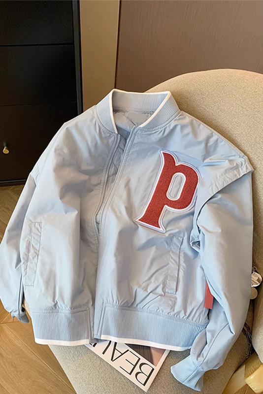 2023 Official Picture Embroidered Stand Collar Baseball Uniform Autumn Designed Sports Casual Versatile Jacket for Women