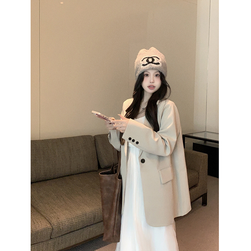 實拍2023秋季新款西裝外套女時尚寬鬆簡約設計感休閒小西服上衣