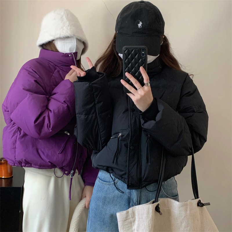 2023冬季新款韓版羽絨棉服女短款立領小個子加厚時尚外套麵包服潮