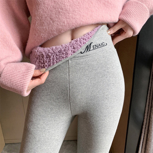 Price~Large size threaded leggings with velvet for outer wear, slimming high waist for fat mm, extra thick warm cotton pants for women