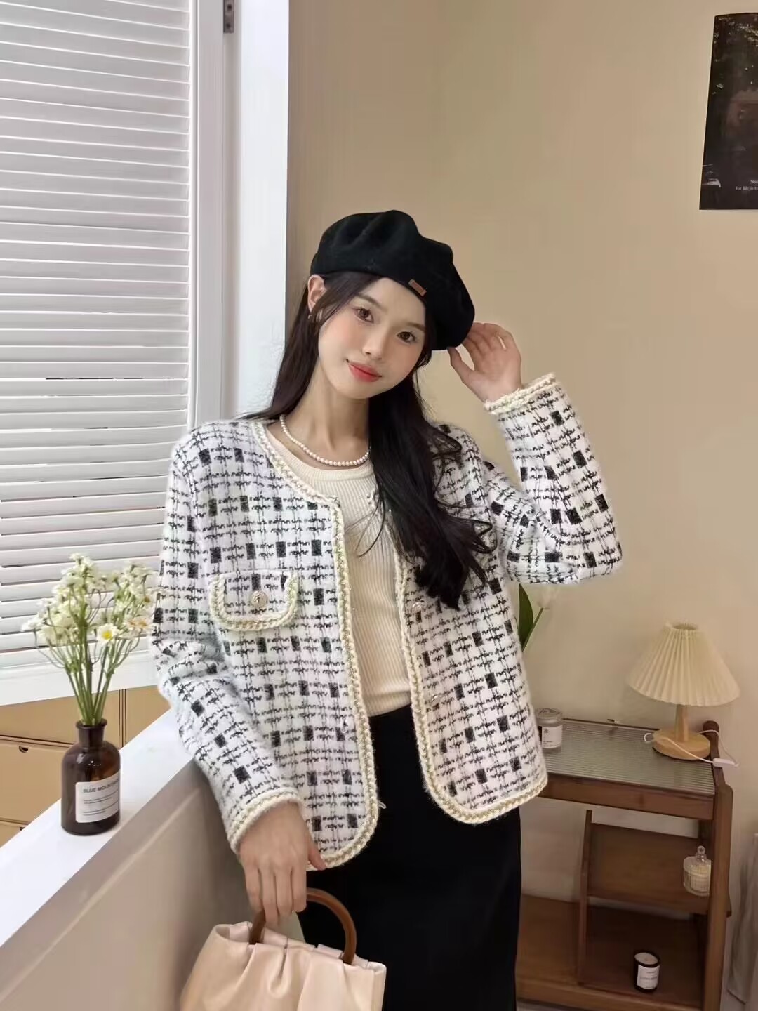 小香風復古外套女氣質名媛設計感秋季冬新款小個子高級感上衣