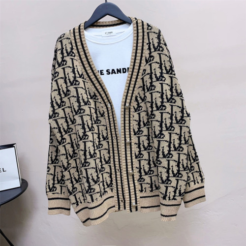 Sweater coat women's autumn and winter  new style knitted cardigan spring and autumn loose outer wear Korean style tops versatile