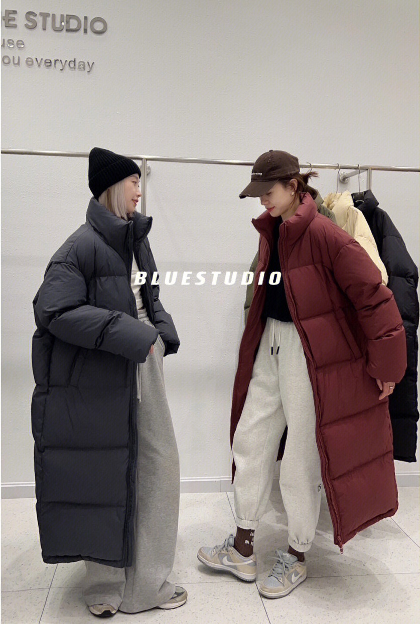 Dongdaemun 2023 new Korean style cotton down jacket for women, extra long, over the knee, thickened, loose and trendy street jacket
