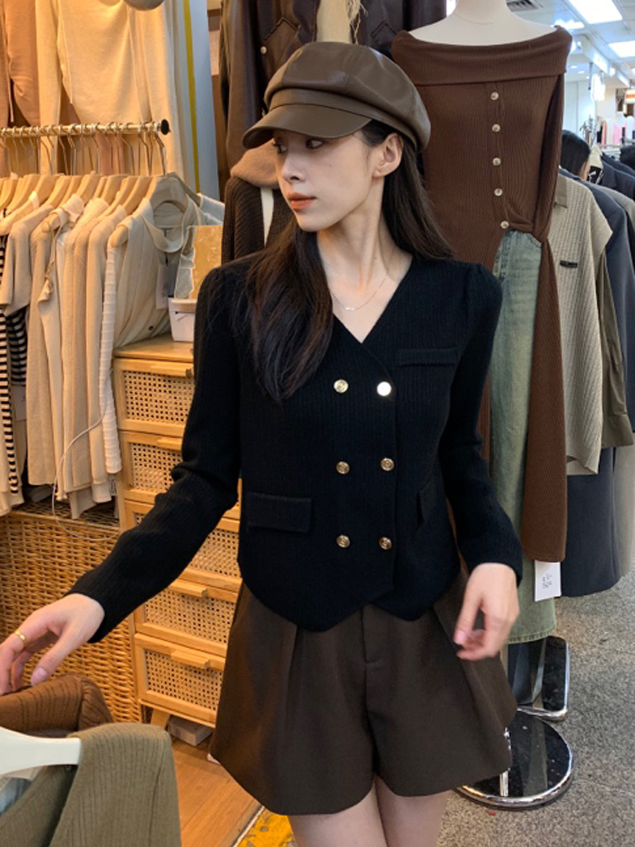 秋冬新款韓版高級感中領麻花紋軟糯寬鬆長袖上衣女