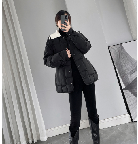  new autumn and winter new small black light cotton jacket for women with trendy design niche short jacket