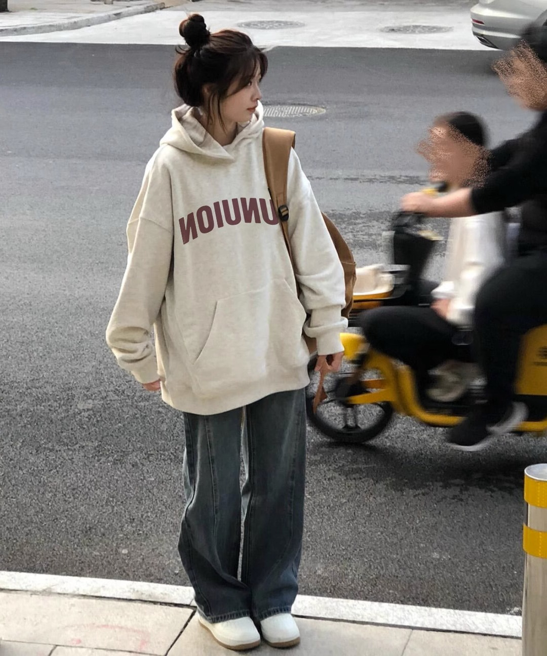 大衛衣190克港風chic潮牌字母連帽衛衣女寬鬆原宿風外套