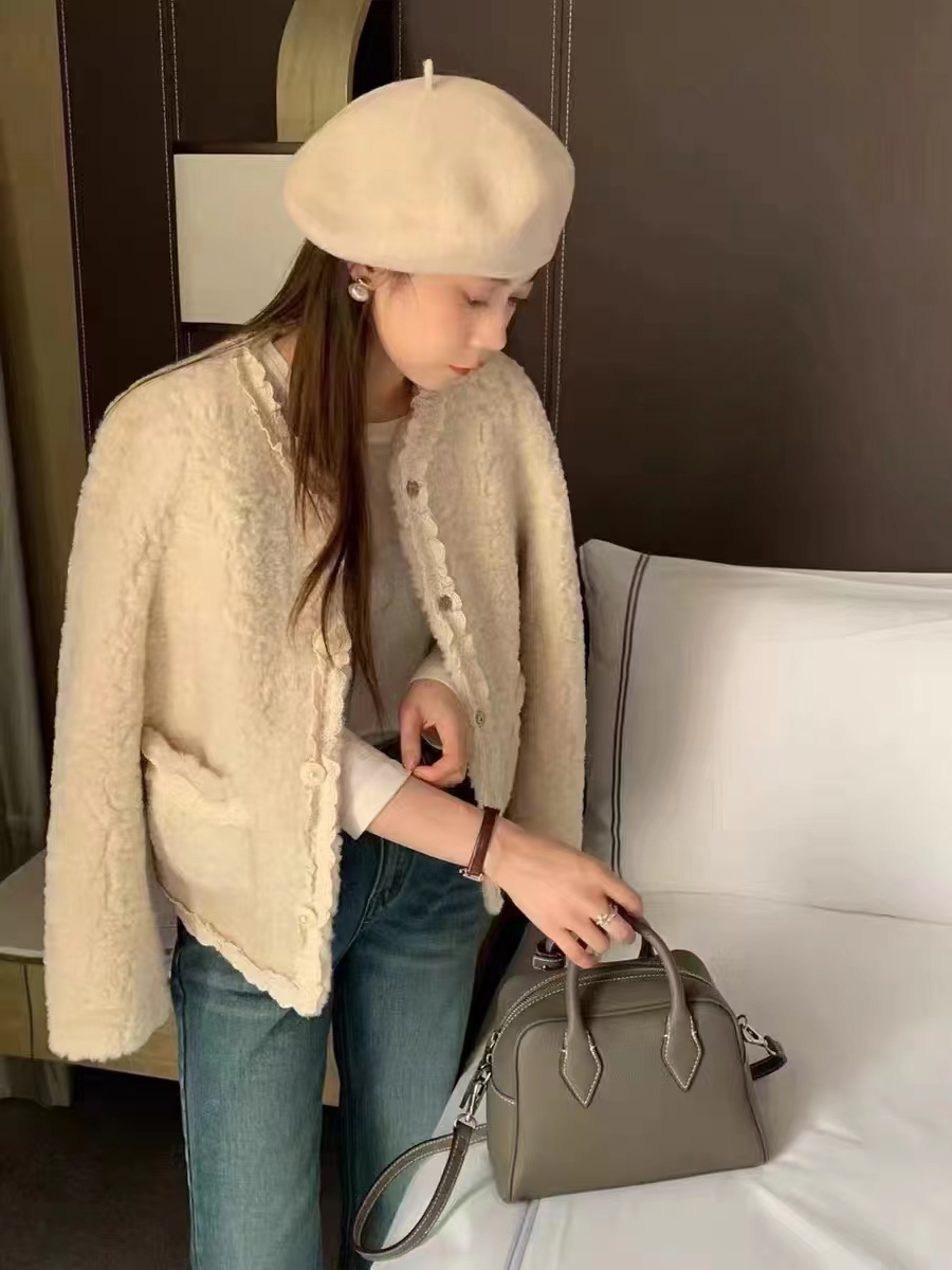 小香風外套女秋冬新款寬鬆圓領法式小眾流蘇粗花呢短上衣