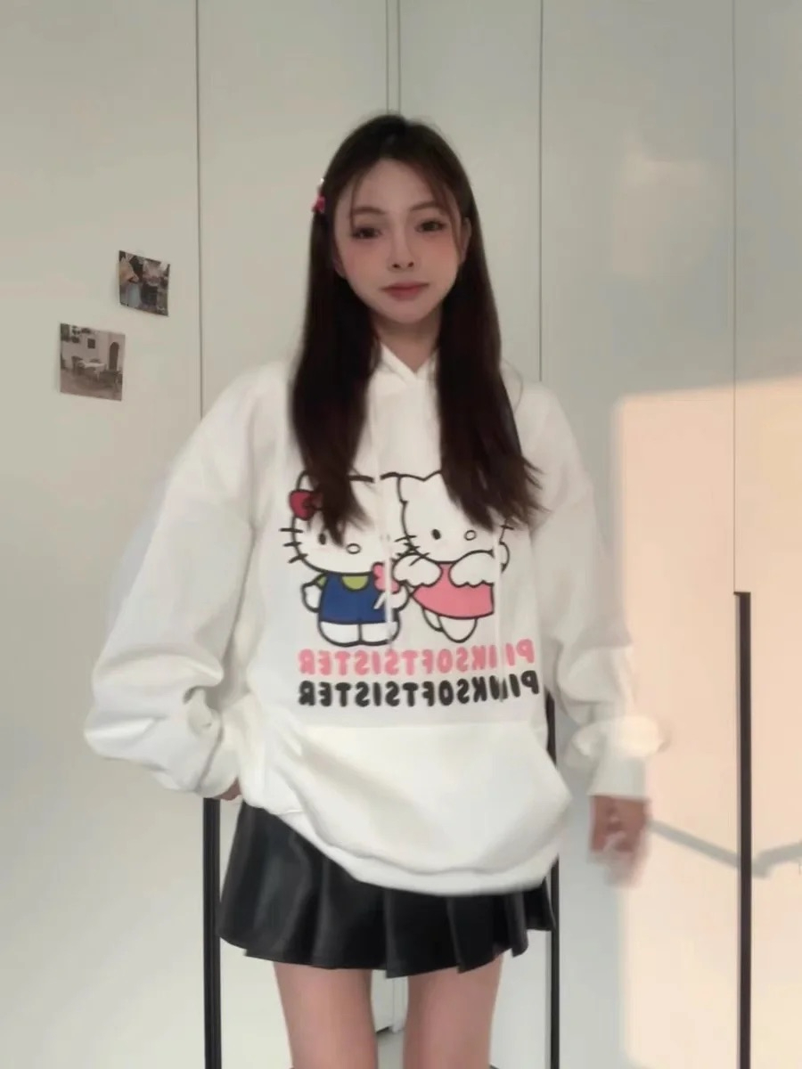 食毛華棉複合牛奶絲320克/銀狐絨400克連帽衛衣女