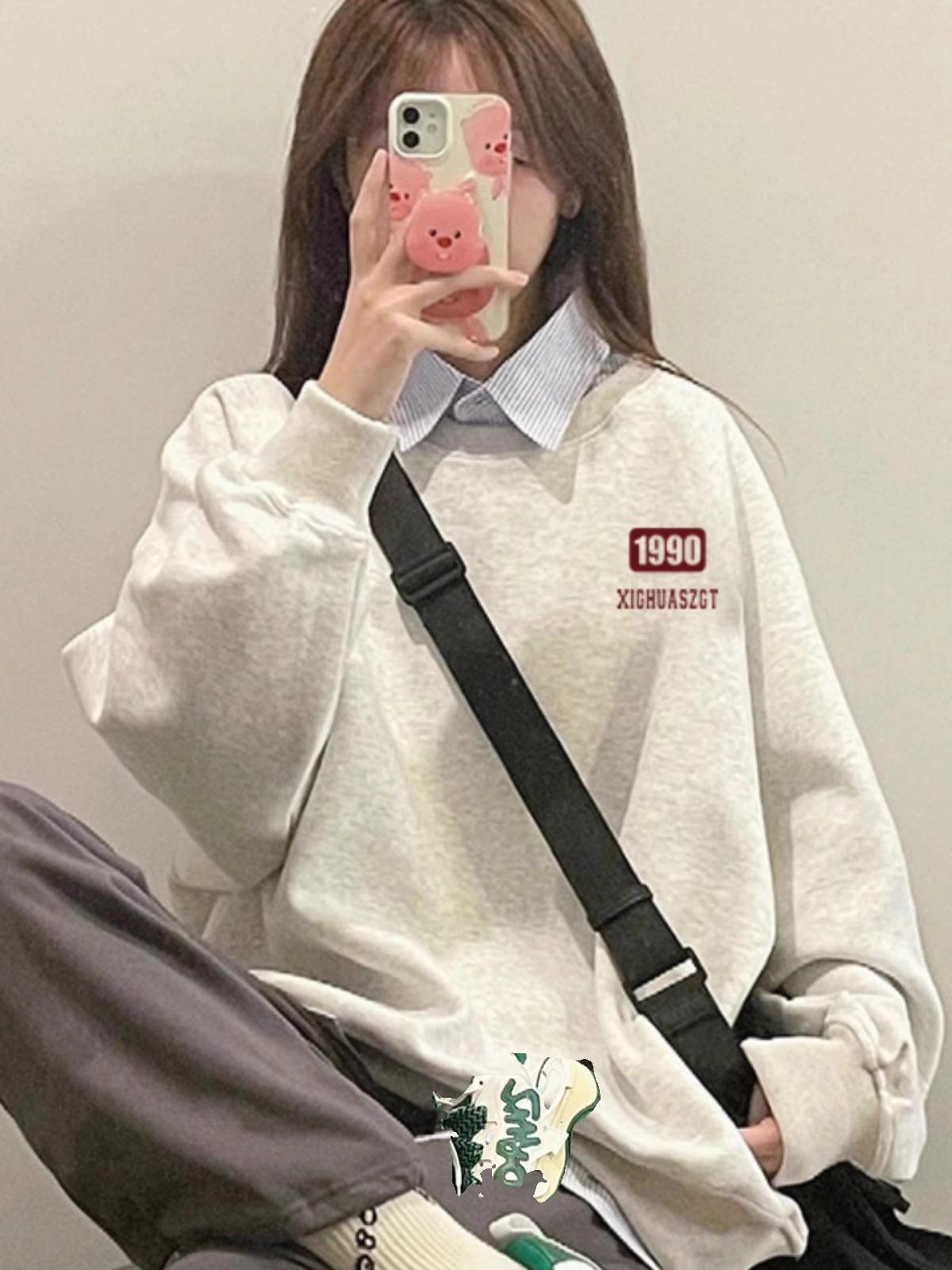 食毛華棉複合牛奶絲320克/銀狐絨400克圓領衛衣女