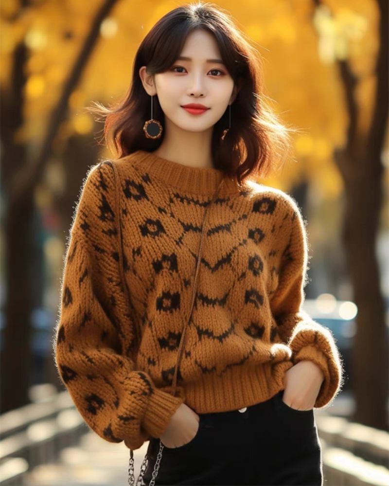 2023新款針織衫女韓國東大門外貿網紅同款GLYP優質慵懶風秋冬毛衣