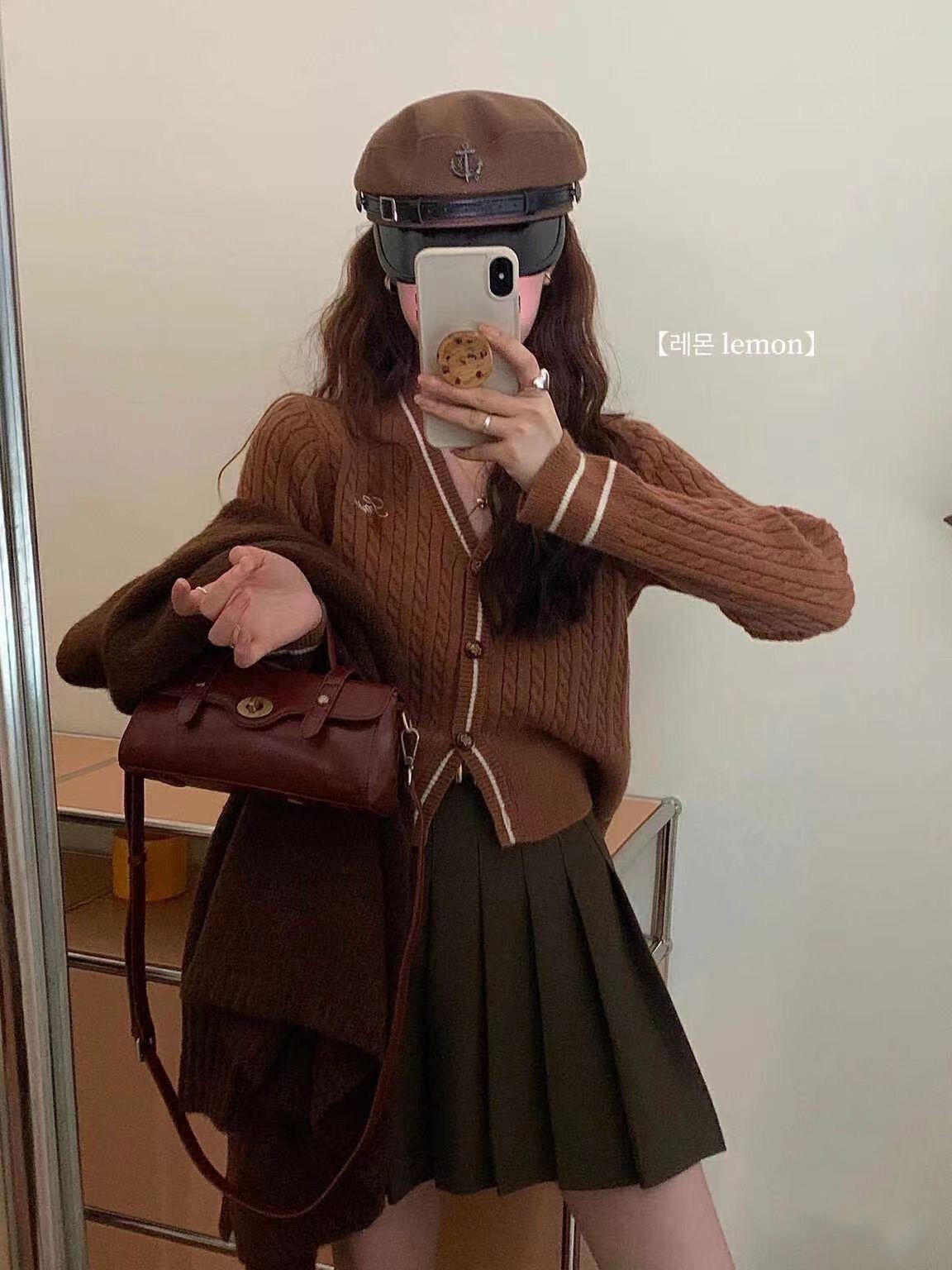 秋季新款韓版溫柔風氣質小V領刺繡麻花針織開衫上衣女