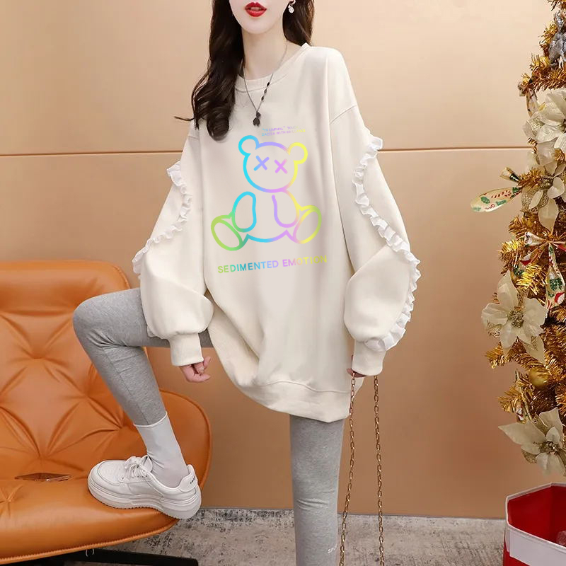官圖仿華棉複合220克銀狐絨/後包領/全件壓線加絨加厚女上衣