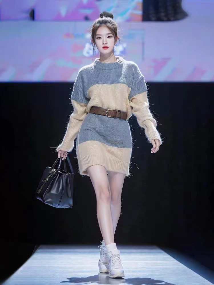 秋裝新中式國風小香風高端精緻獨特針織連衣裙子超好看高級感女裝
