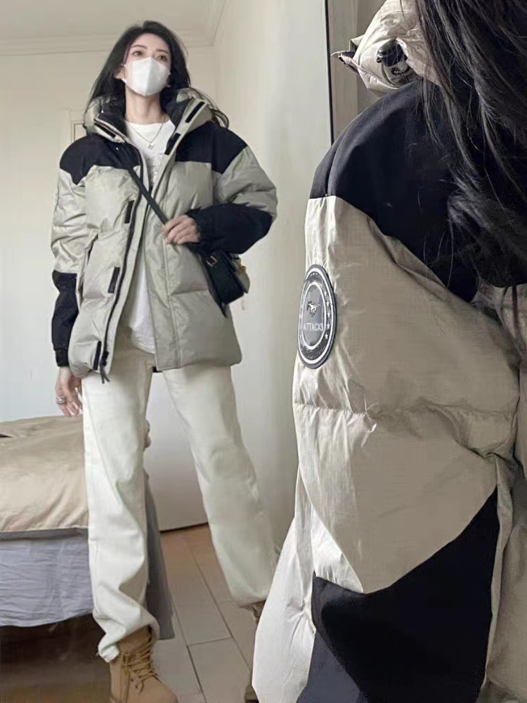 韓版新款工裝情侶裝棉衣女新款棉襖寬鬆加厚羽絨棉服oversize潮