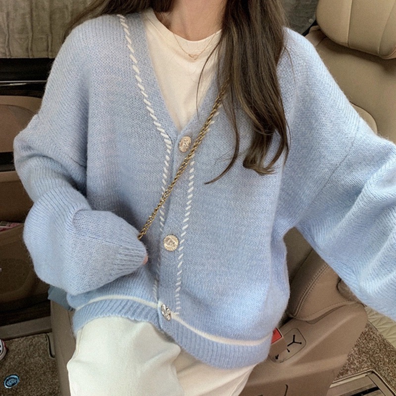 毛衣外套女秋冬外穿慵懶風高級感設計感小眾上衣針織開衫春秋寬鬆
