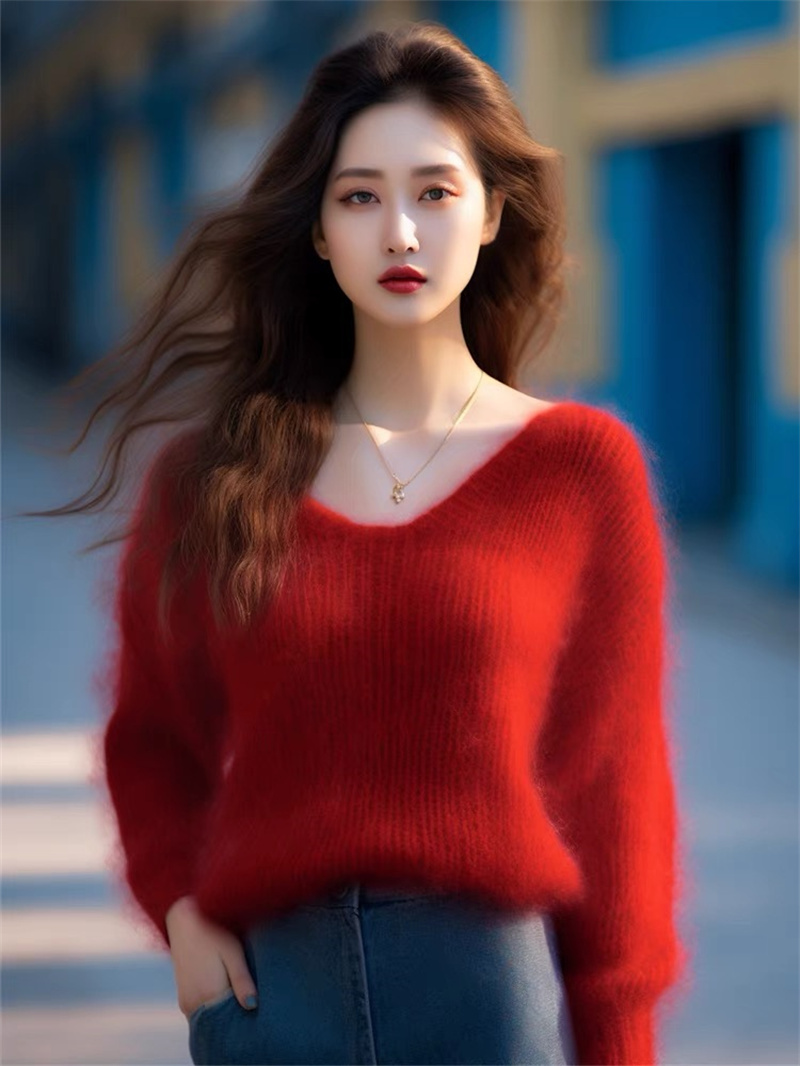 2023新款針織衫女韓國東大門外貿網紅同款GLYP優質慵懶風秋冬毛衣