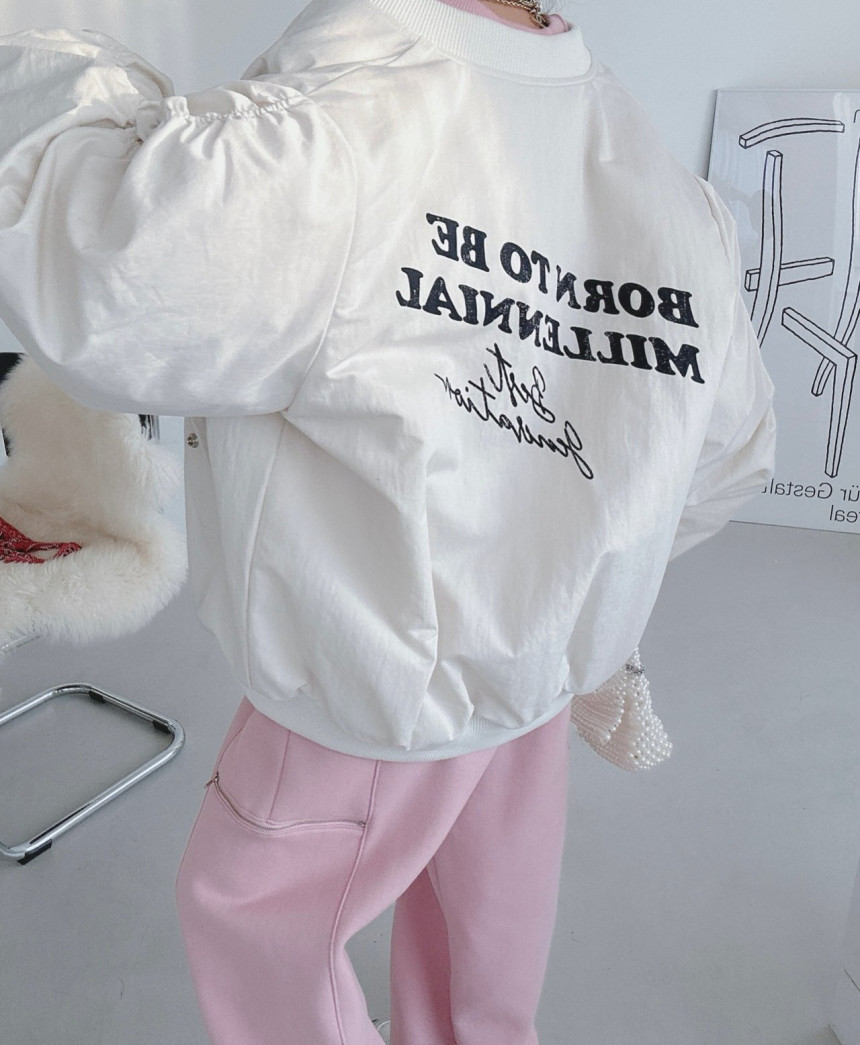 INS韓系秋冬美式棒球服夾克潮牌印花休閒夾棉飛行夾克保暖棉衣