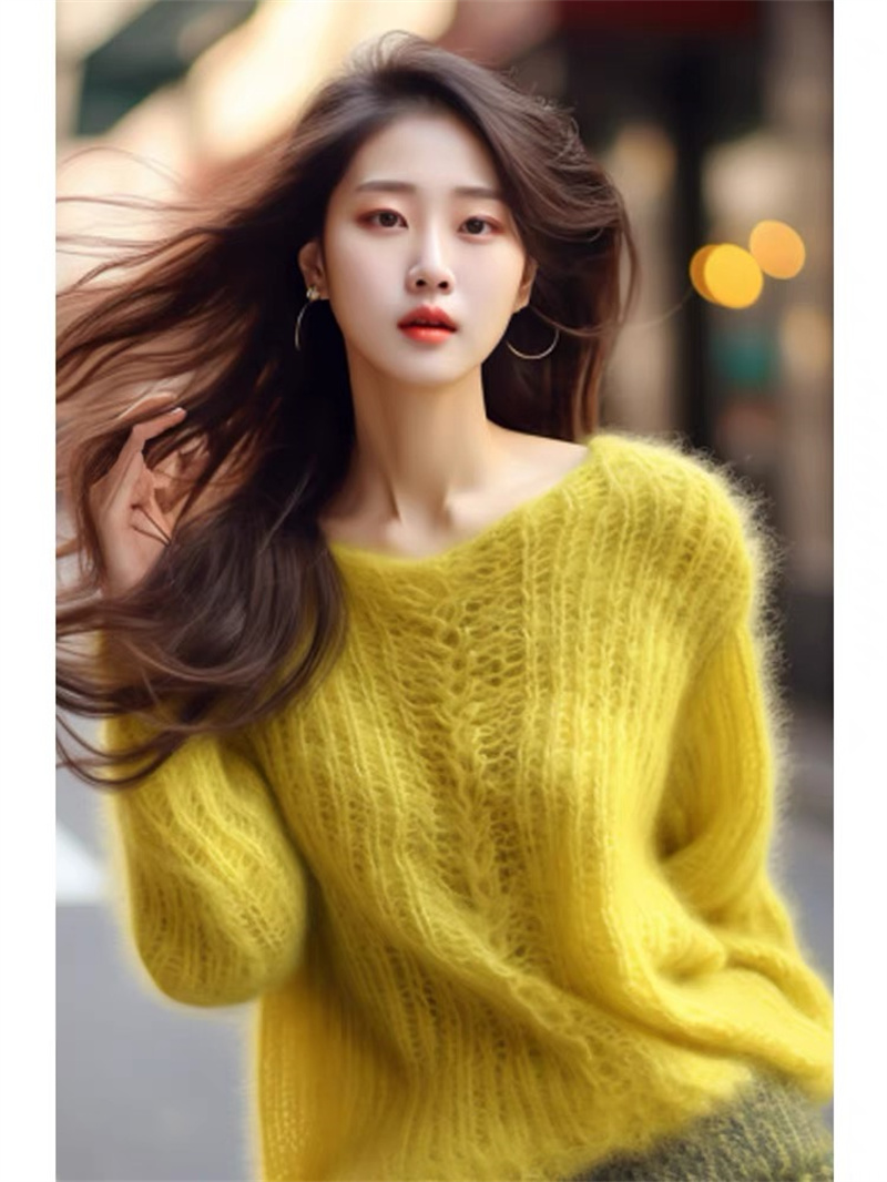 2023新款針織衫女韓國東大門外貿網紅同款GLYP優質慵懶風秋冬毛衣