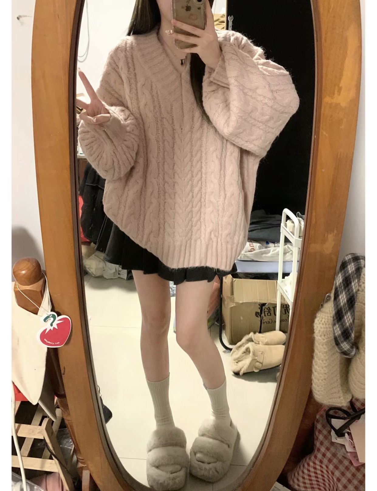 加厚針織毛衣百褶裙兩件套冬季奶甜系小個子慵懶風顯瘦穿搭套裝女
