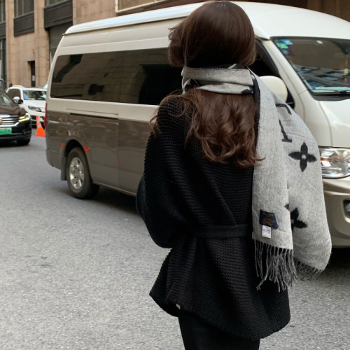 韩国秋季慵懒针织外套高级感小众气质软糯系带毛衣开衫大板型毛衣
