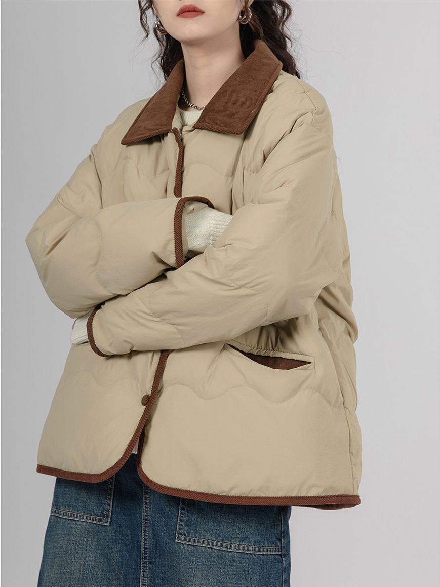 2023 new winter cotton-padded jacket for women, off-season thickened down cotton-padded jacket, loose slimming Korean style cotton-padded jacket
