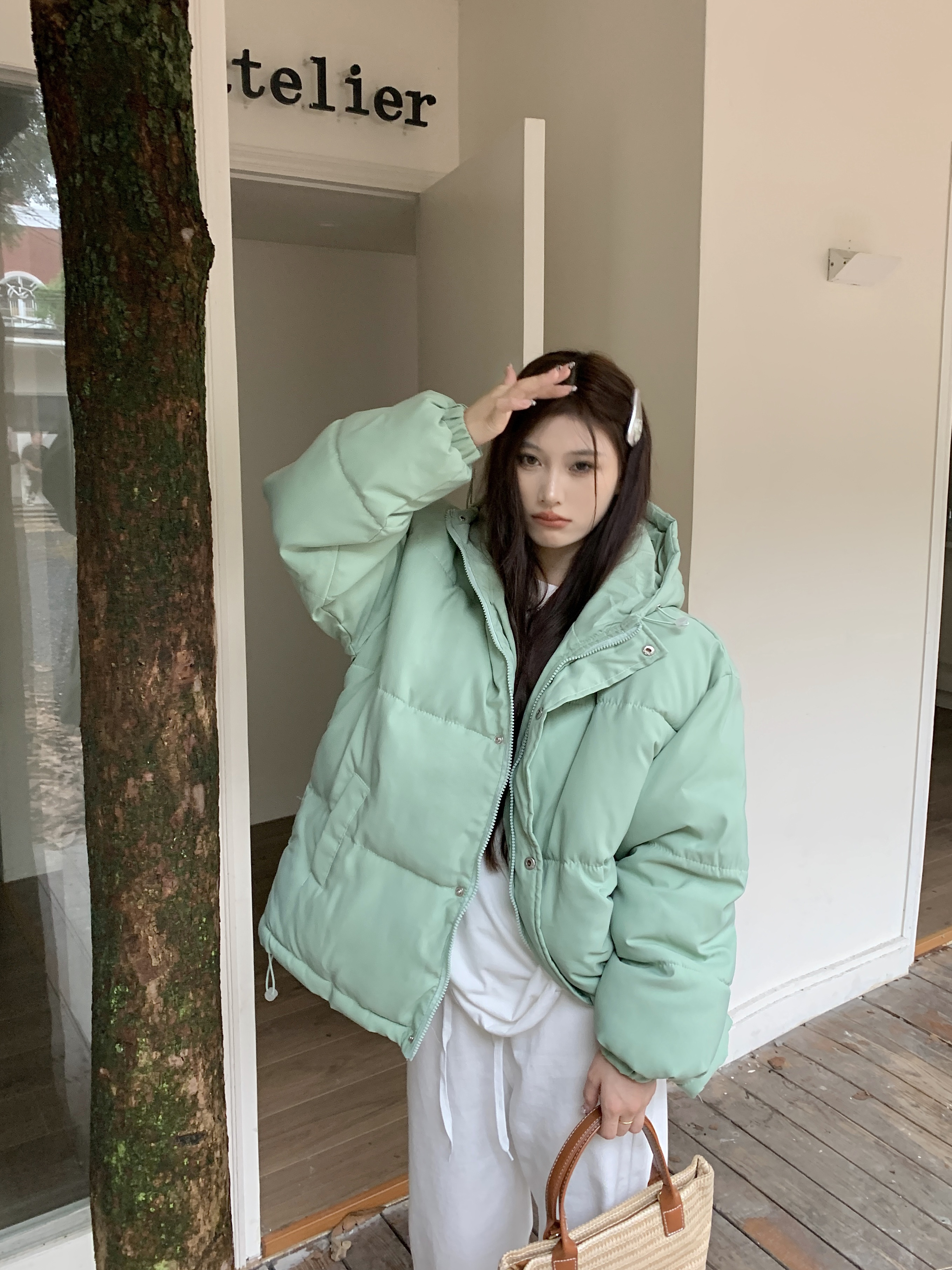 實拍！棉衣短款韓系設計感羽絨棉服冬季加厚麵包服小棉襖
