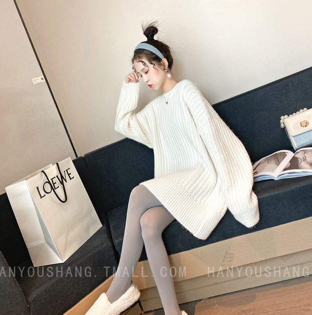 冬裝加厚麻花寬鬆網紅慵懶風韓版外穿時尚毛衣套頭女L-4XL200斤