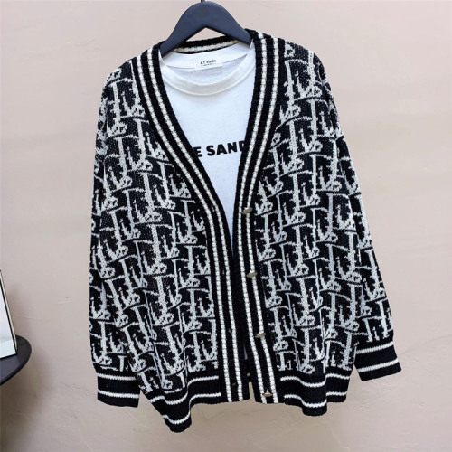 Sweater coat women's autumn and winter  new style knitted cardigan spring and autumn loose outer wear Korean style tops versatile