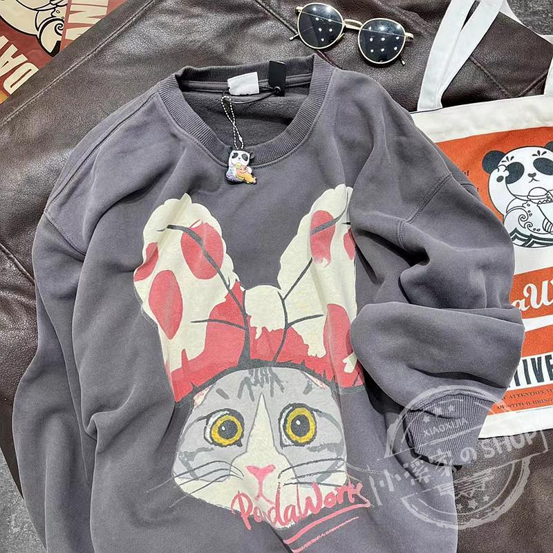 David's sweatshirt 190g 2023 Korean version niche casual couple sweatshirt women ins lazy style design jacket