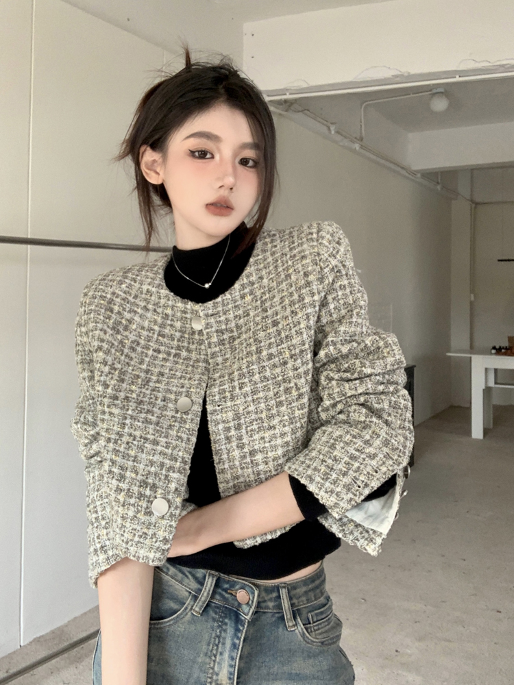 實拍 短款小香風外套法式氣質上衣
