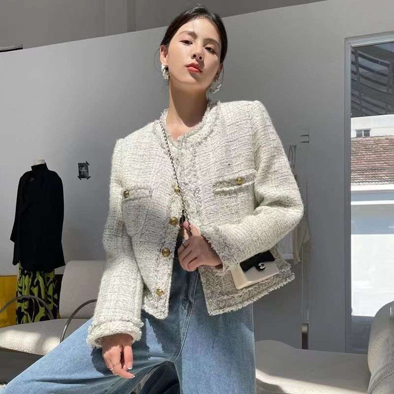 小香風外套女春秋冬季新款高檔夾克流蘇小個子氣質高級感上衣