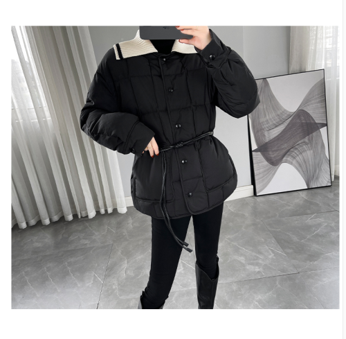  new autumn and winter new small black light cotton jacket for women with trendy design niche short jacket