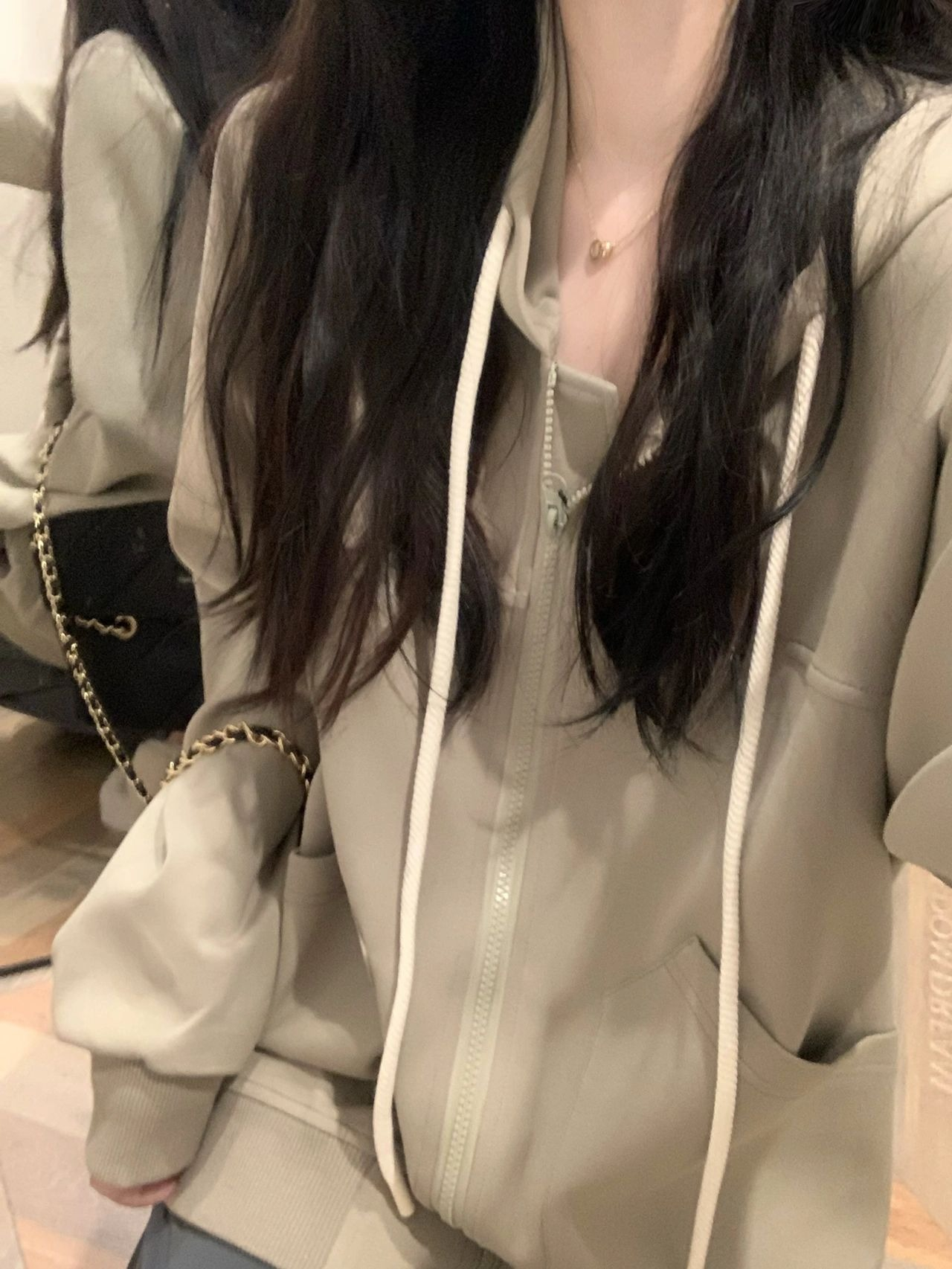 加絨加厚女秋冬款寬鬆連帽衛衣2023新款小個子百搭慵懶風休閒外套