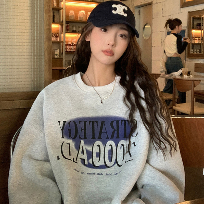 David's sweatshirt 190g 2023 Korean version niche casual couple sweatshirt women ins lazy style design jacket